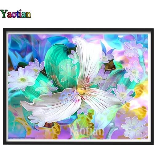 Abstract iris flower 5d diy diamond painting mosaic cross stitch full drill diamond embroidery gift home decor drop shipping