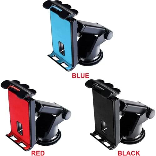 New ABS Car Phone Holder Dashboard Stand 360° Rotation Suction Cup GPS Mount Windshield Support Mobile Phone Stand Home Desktop