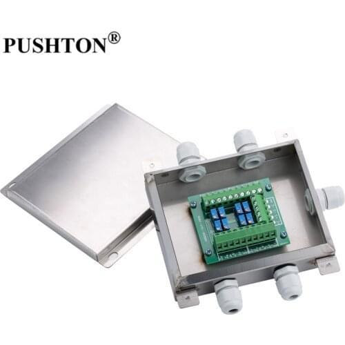 Digital Junction Box Adjustable Voltage 6-Wire Stainless Steel For Weight Scale