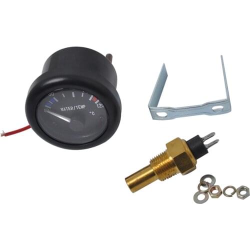 2'' (52mm) Water Temperature Gauge 12V + NPT3/8 Temp Sensor for Marine Boat Yacht