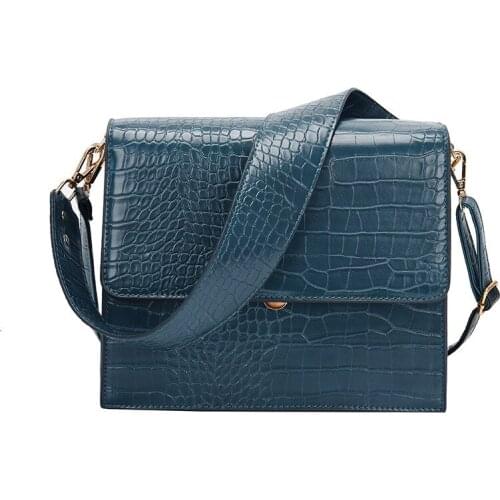 Womens Designer Luxury Handbag 2021 Fashion New High Quality PU Leather Women Handbags Crocodile Pattern Shoulder Messenger Bag