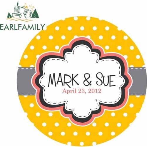 EARLFAMILY 13cm x 13cm for Make and Sure Polka Dot Art Slogan Trunk Car Stickers Waterproof Refrigerator VAN Decal Car Styling