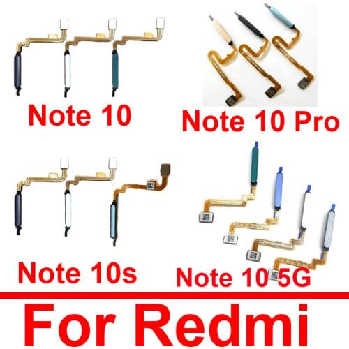 Fingerprint Home Side Button For Xiaomi Redmi 7 8 Menu Key Fingerprint Connector Flex Cable Ribbon Repair Replacement Parts