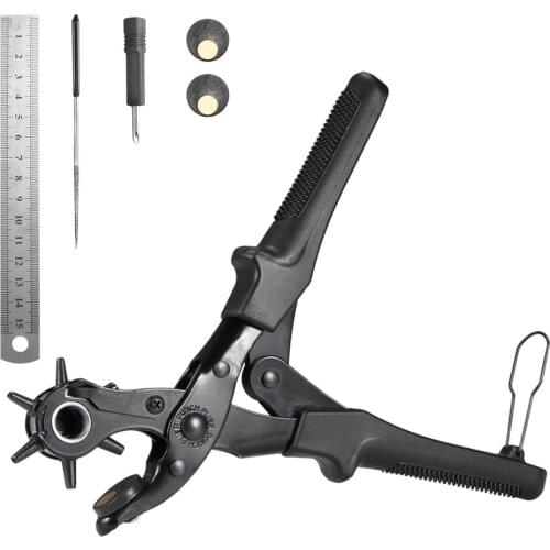 Hot Sale Multifunctional Belt Hole Pliers Heavy Duty Revolver Hole Pliers Lever Gear Punch Belt Leather Puncher Household Tool