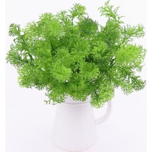 35cm Artificial Lifelike Plastic Moss Grass Plant Wedding Home Office Window Sill Bonsai Floral Decor Crafts Landscaping Plants