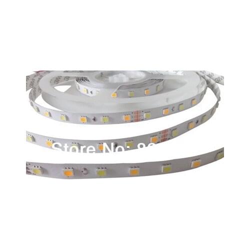 Free Shipping 5m Reel DC12V SMD5050 300 Leds CCT Color Temperature Adjustable And Dimmable Strip 60leds/M White+Warm White