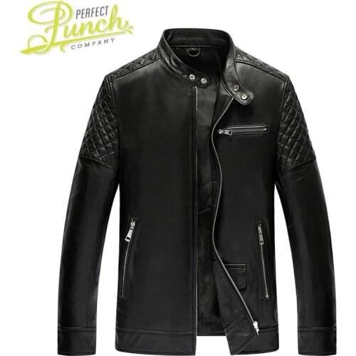 Leather Autumn Winter Mens Jacket Men Genuine Sheepskin Coat Motorcycle Jackets Plus Size 5xl 6xl Chaqueta 19-810 MY1775