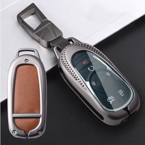 Leather + zinc alloy Car Key Case Cover For Buick Envision Vervno GS 20T 28T Encore NEW LACROSSE Opel Astra k Accessories