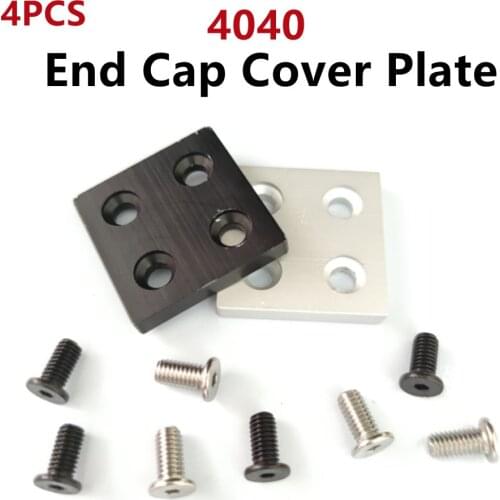4 Set 4040 Aluminum Profile End Cap Cover Plate With 4 Holes For 4040 EU Aluminum Profile Accessories With Four Screws