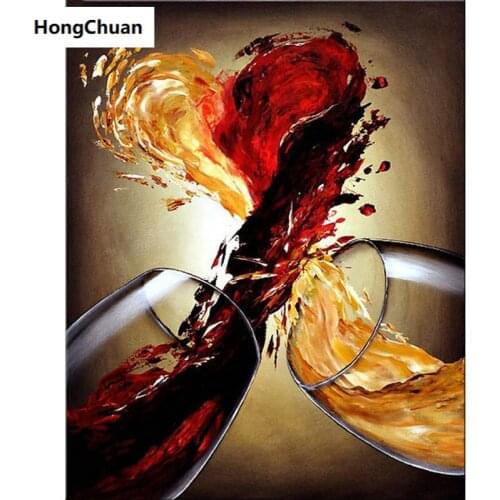 Red Wine Glass Square/Round 5D DIY Diamond Painting Crafts Mosaic Embroidery Home Decoration Christmas Gift New Year
