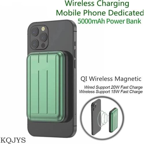 15W QI Wireless Magnetic Fast Power Bank Charger For iPhone Samsung Huawei OPPO Mobile Battery Large Capacity