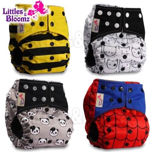 [Littles&Bloomz] Washable Cloth Nappy Baby Diaper Pocket Nappy Reusable Diaper Inserts Bamboo Charcoal Cover Wrap Insert