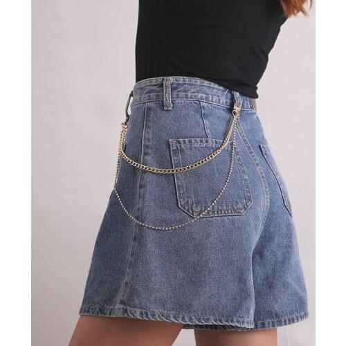 Waist Jewelry Layered Dainty Beach Chain Waist Chain Body Belly Chain for Women Hiphop Punk Silver Gold Metal Chain Belts