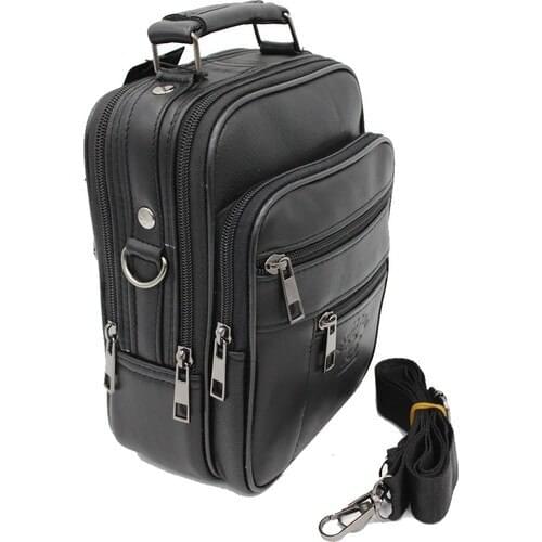 Mens Genuine Leather Steel Cased Medium Size Hand and Shoulder Strap Bag