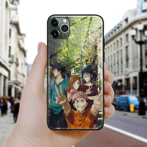 Jujutsu kaisen Real Life art Soft Silicone Glass Phone Case Cover Shell For iPhone SE 6 6s 7 8 Plus X XR XS 11 12 Mini Pro Max