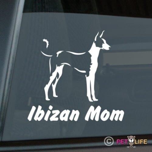 Ibizan Mom Sticker Die Cut Vinyl - hound window decal