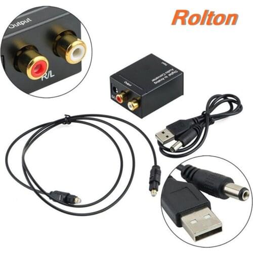 Optical Amplifier Decoder Optical Fiber Coaxial RCA Toslink Signal To Analog Audio Converter RCA Digital to Analog Audio Adapter