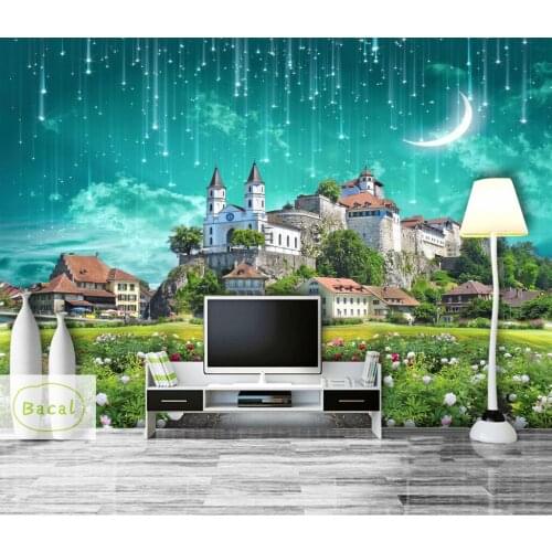 Custom 3D Photo Wallpaper Children Castle HD Photography Background Wall Painting 16d Wallpaper For Kids Room 3D wall murals