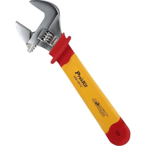 Proskit HW-V612 Universal No Slip PVC Adjustable Wrench Multifuction Spanner for Household Hand Tools