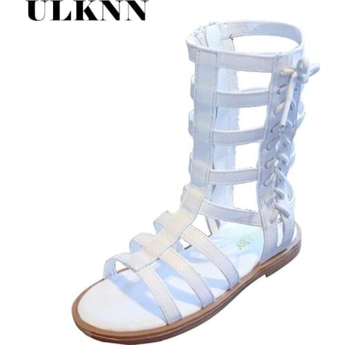 ULKNN Girls Sandals 2021 New childrens Summer Fashion Korean Girl Children Princess Shoes Roman Shoes Tide