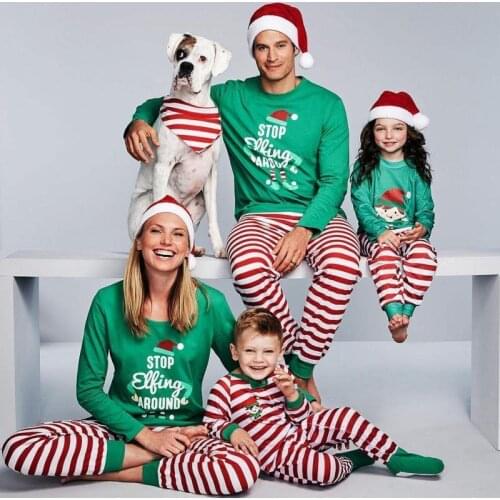 Family Look Clothing Set Christmas Pajamas Mother Girls Nightwear Set Father Baby Home Wear Family Matching Pajamas Outfits