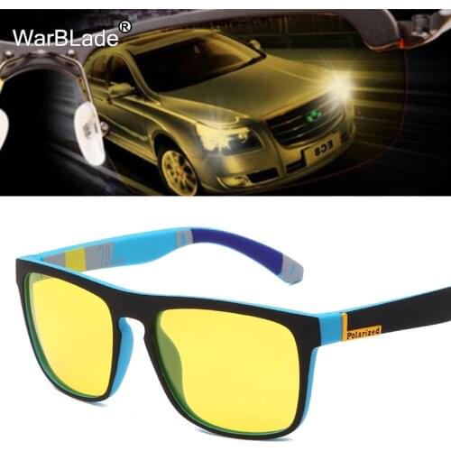 WarBLade Night Vision Sunglasses Men Women Polarized Sun glasses Yellow Lens Anti-Glare Night Driving Glasses UV400 Eyewear