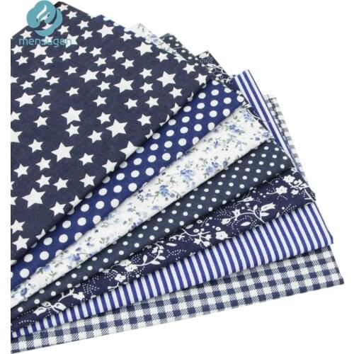 7pcs Navy 100% Cotton Quilting Fabric for DIY Sewing Patchwork Kids Bedding Bags Tilda Doll Baby Cloth Textiles Fabric 50*50cm