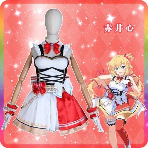 Anime Hololive Idol Member Vtuber Akai Haato SJ Uniform Performance Dress Cosplay Costume Halloween Women Free Shipping 2020New