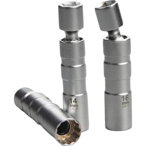 14/16mm Universal Spark Plug Wrench Removal Tool Joint Spark Plug Socket Car Accessories
