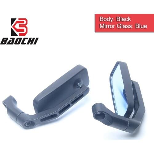 Universal Moto Rear Mirror 7/8" Square Rearview Mirror Handle Bar End Rear Side View Mirrors Cafe Racer Motor Bike Accessories