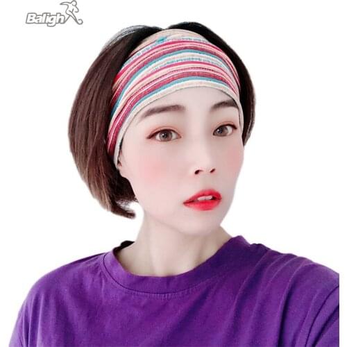 Balight Sports Elastic Yoga Hairband Floral Print Turban Headwrap Fashion Cotton Fabric Wide For Women Hair Accessoires