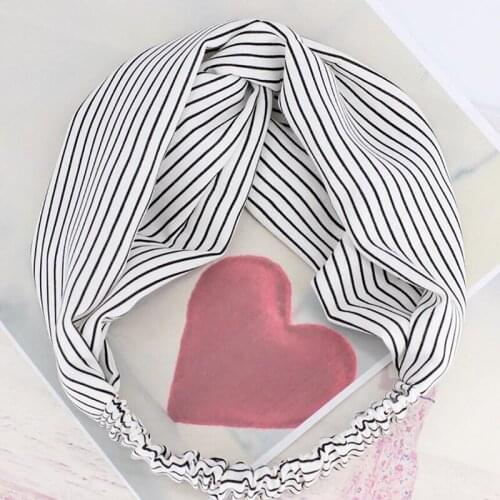 Stripe Turban Women Hair Hoop Band Elastic Headkerchief Sport Hairbands Head Band Knot Headbands For Girls Headwear Headwrap