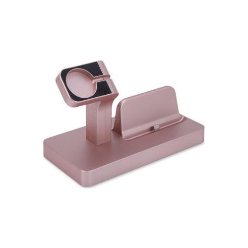 1pcs 2-In-1 Charging Stand Mount Desk Cradle Dock Station Rose Gold Holder For Watch For IPhone X 6 6s 5 7 8 Universial