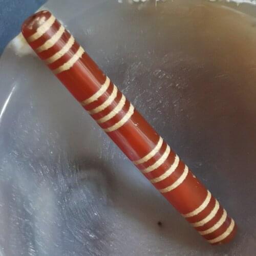 1Pcs Wholesale Retail Natural Agate Dzi Rare Wire Beads Carnelian Antiquity Loose Gemstones DIY Materials Mans Womans Pendant