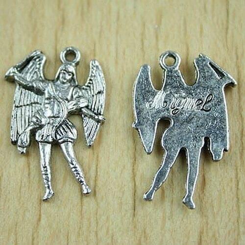 100pcs Miguel archangel charms in tibetan silver color h1392