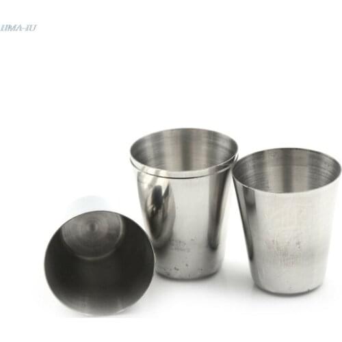 4Pcs/set Polished 30ML Mini Stainless Steel Shot Glass Cup Wine Drinking Glasses for Home Kitchen Bar