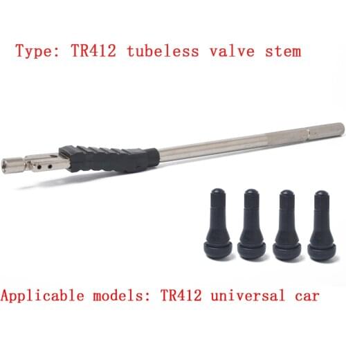 4 Pcs Shorty BRASS TR412 Core Valve Stems with a Tire Valve Stem Tool Remover