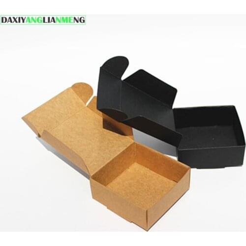 50pcs/lot 6.4x6.4x2.8/5x5x3/9x8x1.6cm retro kraft paper present Packaging boxes/gift case/cute handmade cake wedding party favor