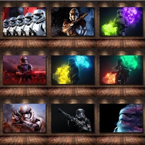 Star Wars Soldier Abstract Retro Art Deco Home Decor Art Decor Nursery Kids Room HD Quality Posters Canvas Painting