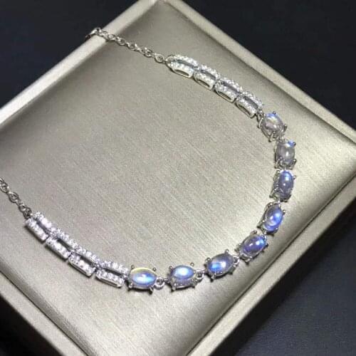 Sri Lanka AAA+++ rainbow natural moonstone crystal quartz Bracelet