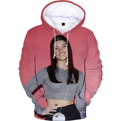 Kids Hoodie Charli D'Amelio 3D Print Hoodies Boys/girls Harajuku Streetwear Hoodie Sweatshirts Autumn Fashion Casual Pullover