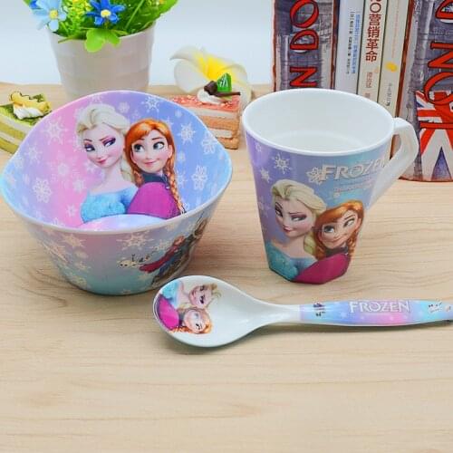 Disney Frozen Tableware Cartoon Anime Childrens Tableware Cute Fashion Kitchen Supplies Dishes Spoon Dishes Dishes Lunch Dinner