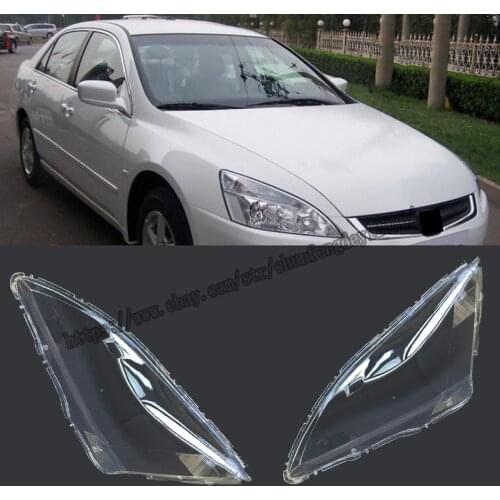 For Honda Accord 2003 2004 2005 2006 2007 Headlight Lens Headlamp Cover 2pcs high quality Car modification accessories