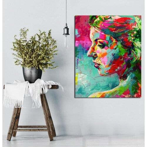 JQHYART Color figure painting Oil Painting Wall Art Canvas Decorative Living Room Painting Wall Painting Picture No Frame