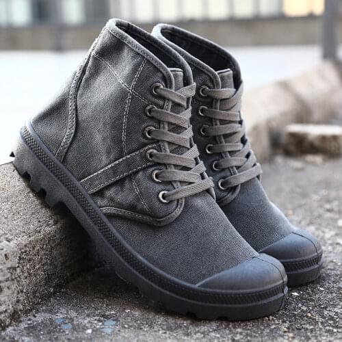 Man Athletic Sneakers Vulcanized Shoes High Top Men Canvas Shoes Unisex Comfortable Espadrilles Lace-Up Male Sport Shoes