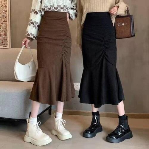 Little croaker Knitted Pencil Skirts