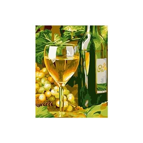MaHuaf-X760 grapes and beer glass still life painting paint by numbers digital Hand-painted canvas oil paintings for home decor