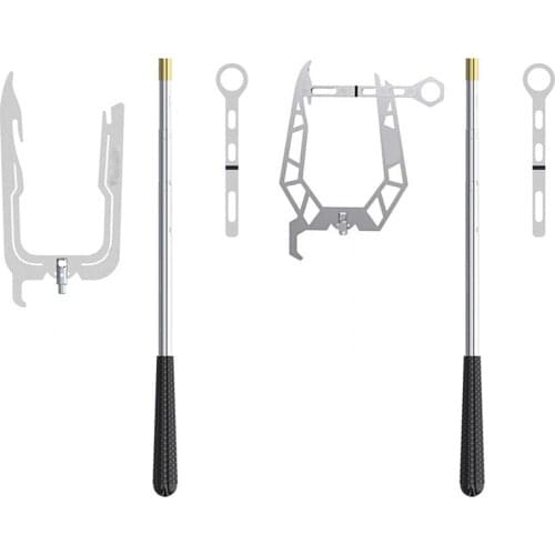 Multi-Purpose Tightener Mooring Rope Dock Hook Long-distance Threader Stainless Steel Telescopic Boat Hooks Cable Wire Guider