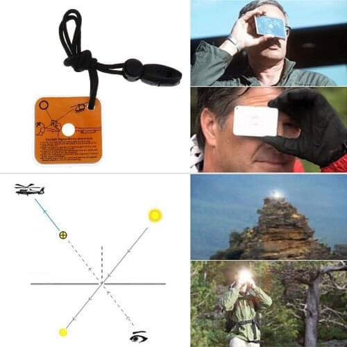Outdoor Survival Multifunctional Signal Mirror for Field Long-range Communication Reflective Makeup Mirror EDC Tools