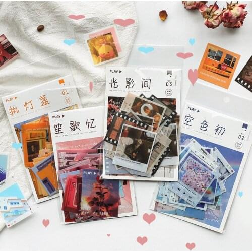 40Pcs/pack Time Fragment Series Small Scrapbooking Decorative Stickers Aesthetic Paper Sticker Flakes Stationary Accessories DIY
